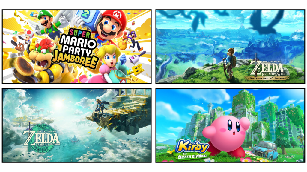 Juegos mejorados Nintendo Switch 2 – Mario Party, Zelda y Kirby Juegos de Nintendo Switch 1 que recibirán mejoras en Nintendo Switch 2